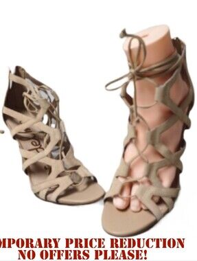SAM EDELMAN "ALMIRA" GLADIATOR STYLE SANDALS  SIZE 10